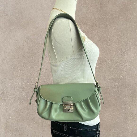 Madison West Handbags - Sage Green Vintage Madison West Shoulder Bag